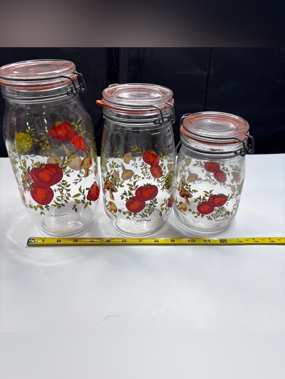 Vintage Arc"Spice Of Life" 1.5L& 2L Glass Canisters Jars Made in France - Picture 9 of 16